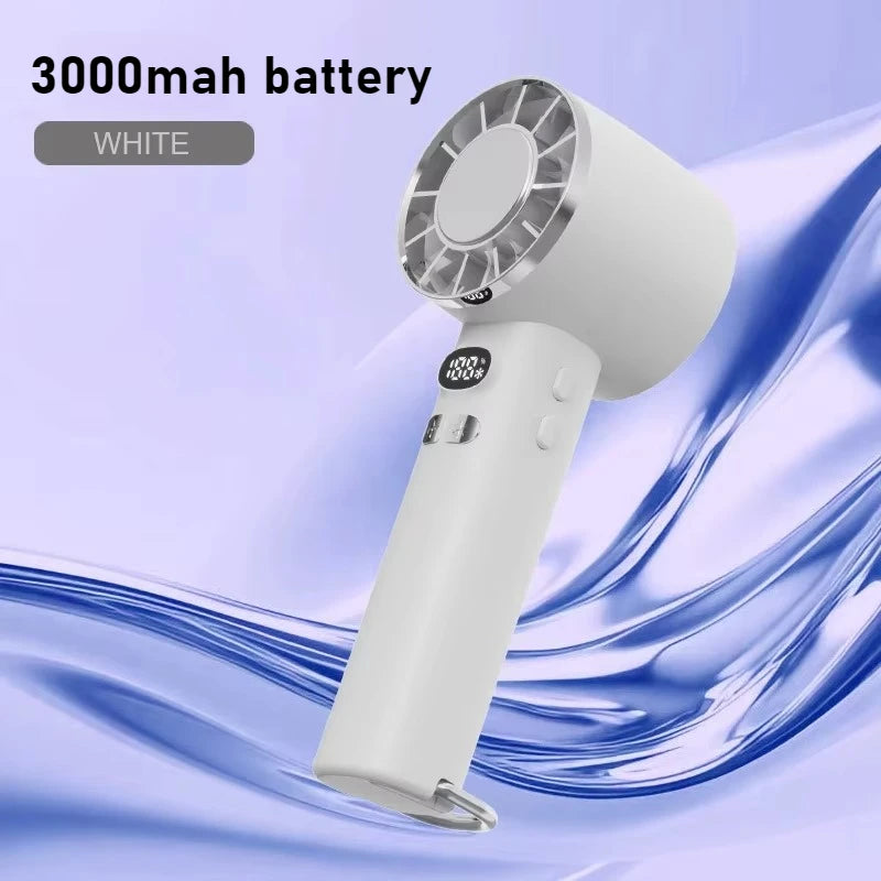 3000mAh Portable mini Fan 100 Wind Speeds Instant Cooling with Ice Mode Handheld fan USB Rechargeable electric fans Camping Fan