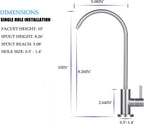 Reverse Osmosis RO Undersink Drinking Water Filter Tap Faucet 1/4" Chrome Mixer
