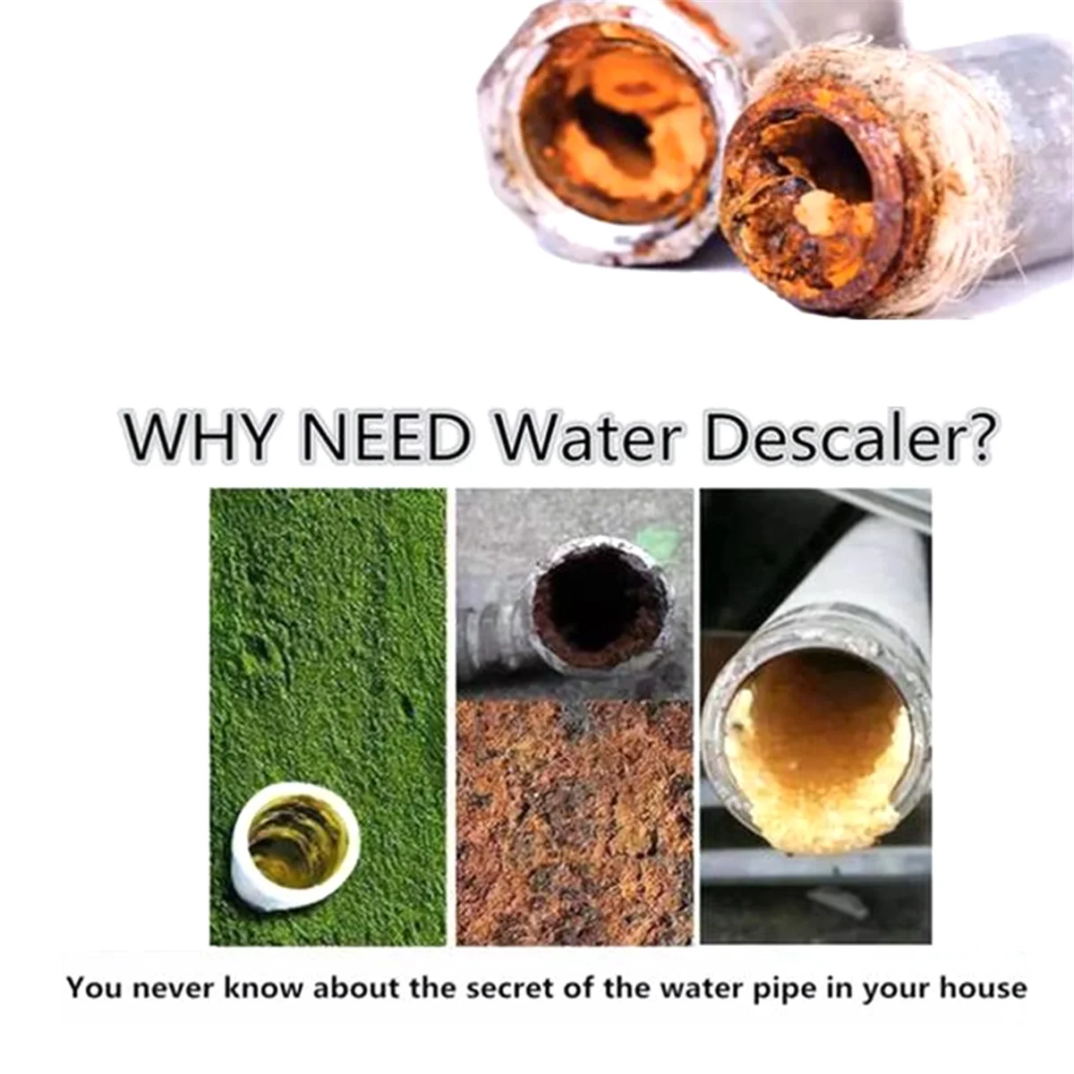 HOT SALE Electronic Water Descaler System Reduces Limescale Rust and Minerals No Chemicals Easy Installation EU Plug A39F