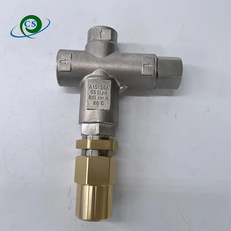 500-600bar 80L/min Pressure Washer Adjustable high pressure washer parts regulator bypass pressure washer unloader valve VHP60