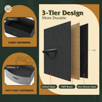 Fabric Dresser, 5-Drawer Tall Dresser for Bedroom, Storage Dresser Organizer with Fabric Bins, Wood Top, Sturdy Steel Frame