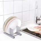 Multifunctional Dish Drainer Rack Space Saving Dish Organizer Kitchen Sink Organizer Stainless Steel Kitchen Storage Rack