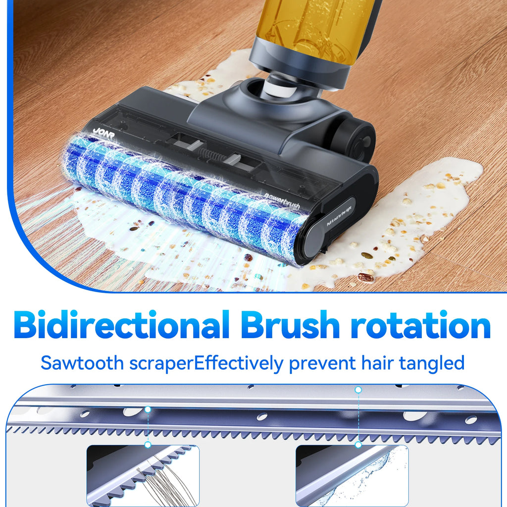 JONR ED12 Pro Cordless Vacuum Cleaner Wet & Dry Vertical Vacuum Cleaner with Hot Air Dry Self-Cleaning For Smart Home Appliances