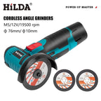 HiLDA 12V/3 Inch Lithium Electric Angle Grinder Mini Small Household Handheld Cutting Machine Polishing Machine