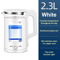 DMWD 2.2L Electric Kettle Quick Heating Hot Water Boiling Teapot Glass Blue Light Heater Pot Boiler Auto-Power Off Cooker 220V
