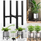 Wrought Iron Potted Stander Flower Pot Rack Durable Display Shelf Garden Flowerpot Holder Modern Balcony Home Garden Decor
