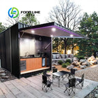 Customized Contemporary Modular Outdoor Prefabricated Mobile Kitchen Unit Wind and Rainproof Mobile Garden Cabinet