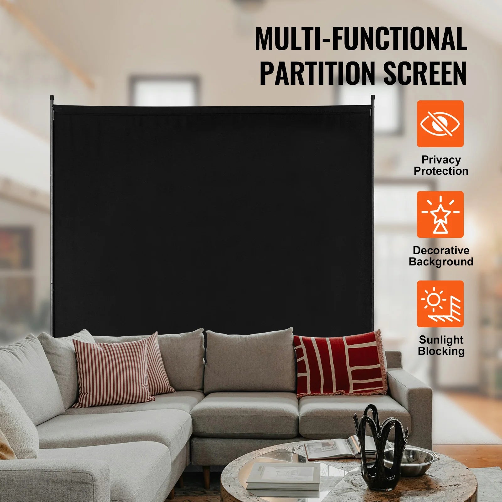 SucceBuy 1/3/4/6Panels PET Polyester Soundproof Screen Folding Privacy Portable PartitionDivider for RoomSeparation Freestanding