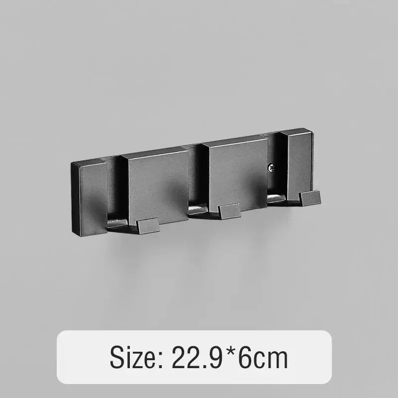 Foldable Coat Rack Wall Hanger Shelves Steel Shelf Behind Door Hooks Clothes Organizer Towel Rack Key Storage Bathroom Furniture