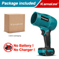 Kamolee Brushless 2000W Electric Turbo Blower Jet Fan 200M/S Car Dryer Handheld Dust Blowing Tool Apply to 18V 21V Battery