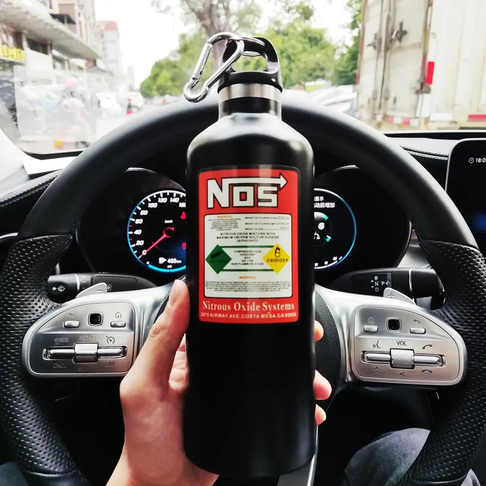 500ml NOS Nitrogen Bottle Car Insulation Cup Insulation Pot Modified JDM Racing Style Car Interior Decoration Accessories