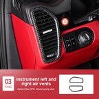 For Porsche Cayenne 2018 2019 2020 2021 2022 2023 2024 Real Carbon Fiber Car Central Control Complete Interior Decoration Frame