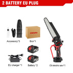 ONEVAN 8Inch Brushless Electric Chainsaw 4500W Cordless Electric Saw Rechargeable Woodworking Tool For Makita 18V Battery Pin