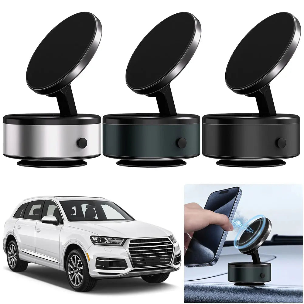 Versatile Magnetic Vacuum Suction Cup Phone Holder for MagSafe Phones