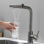 304 Stainless Steel Kitchen Faucet 4 Mode Kitchen Faucet 360°Rotating Waterfall Flow Spray Head Hot And Cold Water Faucet