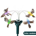 1-3PCS Solar Powered Flying Wobble Butterfly Ornament Durable Garden Dancing Fluttering Butterfly Humming Bird Stake Lawn Decor