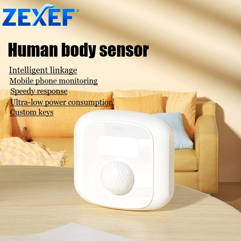 ZEXEF Tuya WiFi Zigbee Human Motion Sensor Smart Home PIR Motion Sensor Detector With Light Sensor Scene Switch