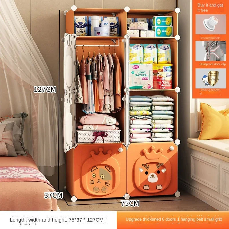 Partitions Bedroom Folding Economic Designer Wardrobe Modern Space Saving Clothes Cabinets Simple Dressers Cube Hotel Furniture