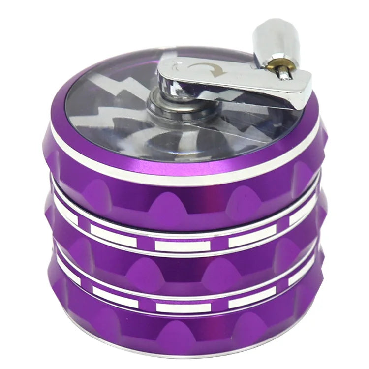 2.5inch Handle Herb Grinder Large 4-layer Manual Pepper Salt Mortar Spice Mill Raw Grass Tobacco Grinder Cigarette Smoking Tool