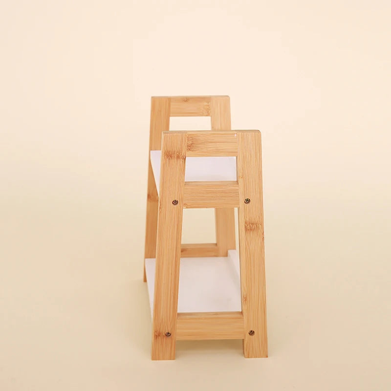 Japanese Minimalist Bamboo Kitchen Spice Rack Multi-Functional Storage Organizer for Tabletop Counter Shelf