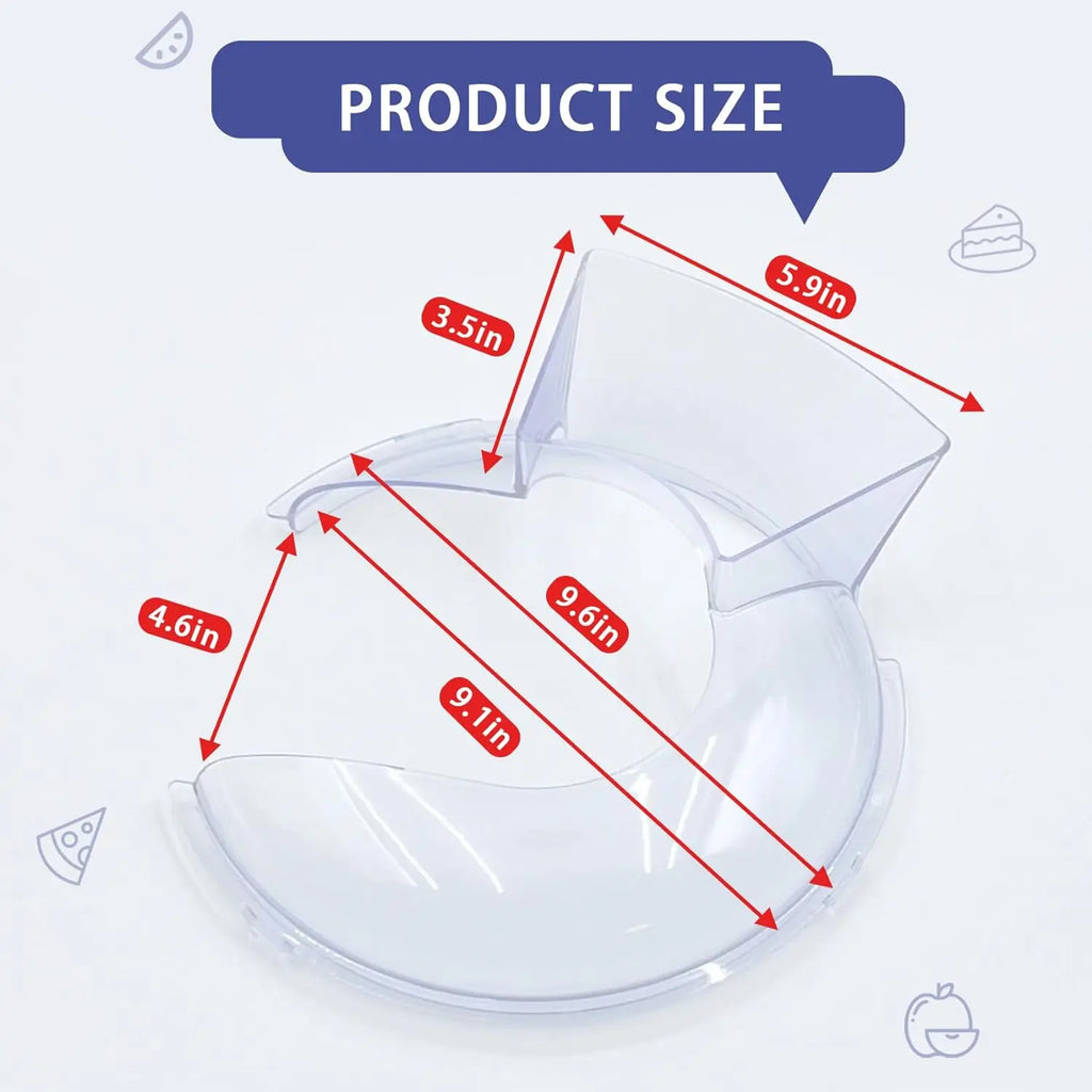 KSMBLPS Pouring Shield for Kitchenaid 5.5 Quart, Pouring shield for kitchenaid 6 Quart &5, 7, 8 Qt Stainless Steel Bowl, kitchen