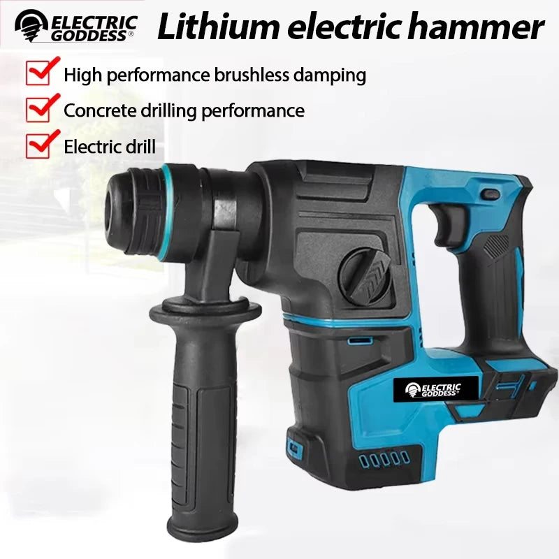 Electric Goddess Brushless Impact Hammer 21V Cordless Hammer Drill Function Multifunctional Steel Concrete Wood For Makita Pin