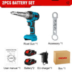 20000N Brushless Electric Rivet Gun 720W 2.4-5.0mm Cordless Rivet Nut Gun Drill Insert Auto Riveting Tool For Makita Battery Pin