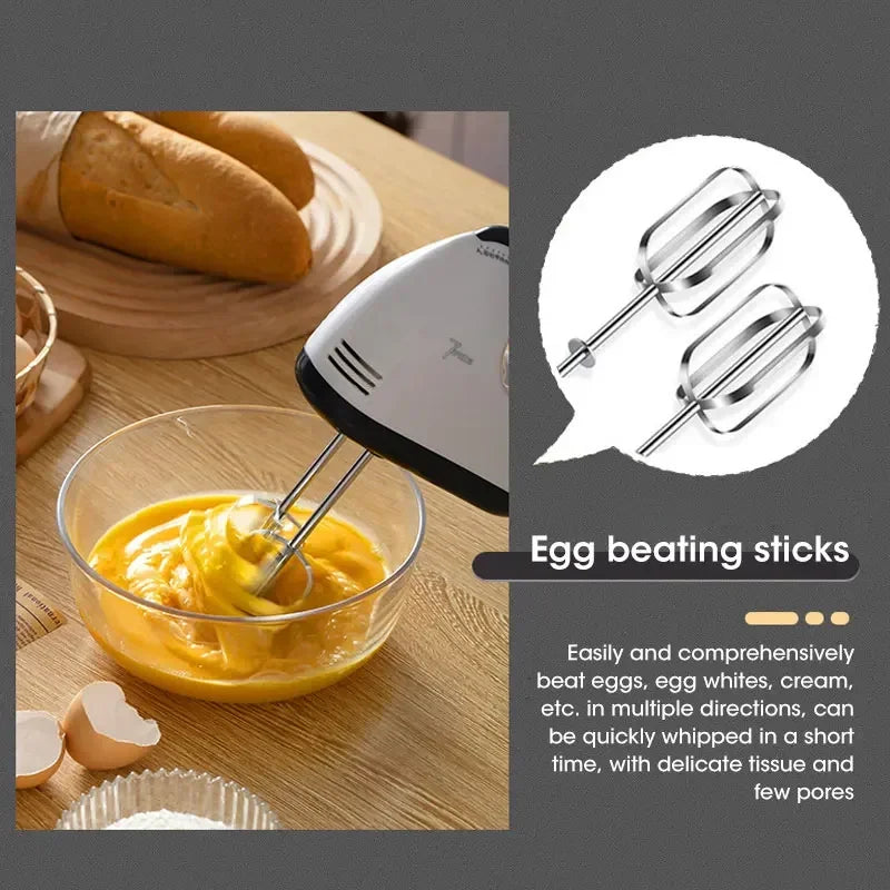 Handheld Electric Egg Beater Home Automatic Mixer Multifunctional Egg White Cream Dough Mixer Kitchen Cooking Egg Beater