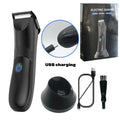 Body Hair Trimmer for Men Electric Groin Hair Trimmer Rechargeable Ball Shaver Groomer Replaceable Ceramic Blade Head Waterproof
