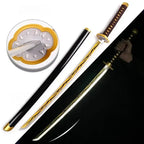104cm Demon Slayer Bright Katana LED Light Sword Kimetsu No Yaiba Anime Cosplay Prop Real Size Japanese Katana Samurai Sabre