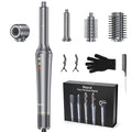 5-in-1 Hair Dryer Airstyler Ion Multistyler Hot Air Brush, 110,000 rpm with 32 mm Automatic Curling Iron, Straightener