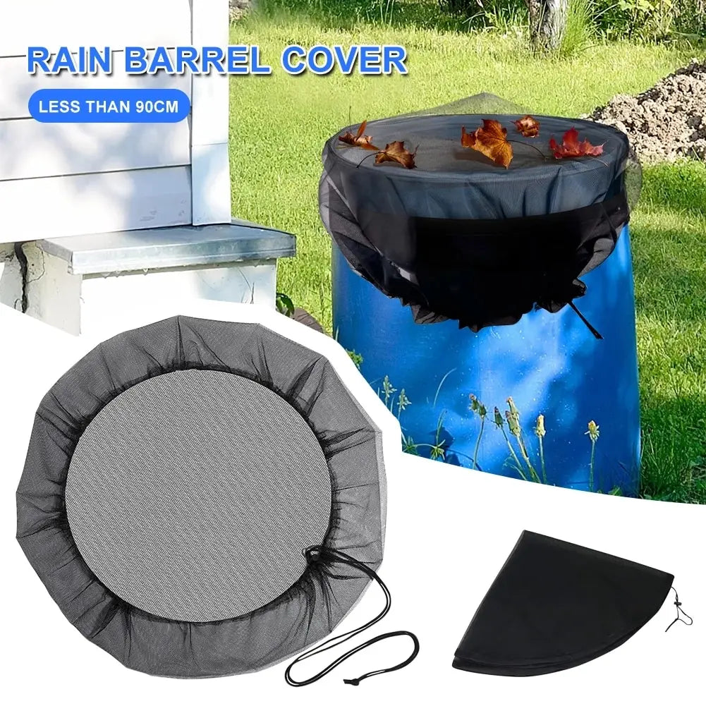 Rain Barrel Cover PE Mesh Anti-Mosquito Netting Outdoor Water Tank Protection Durable Rainwater Harvesting Collection Bucket