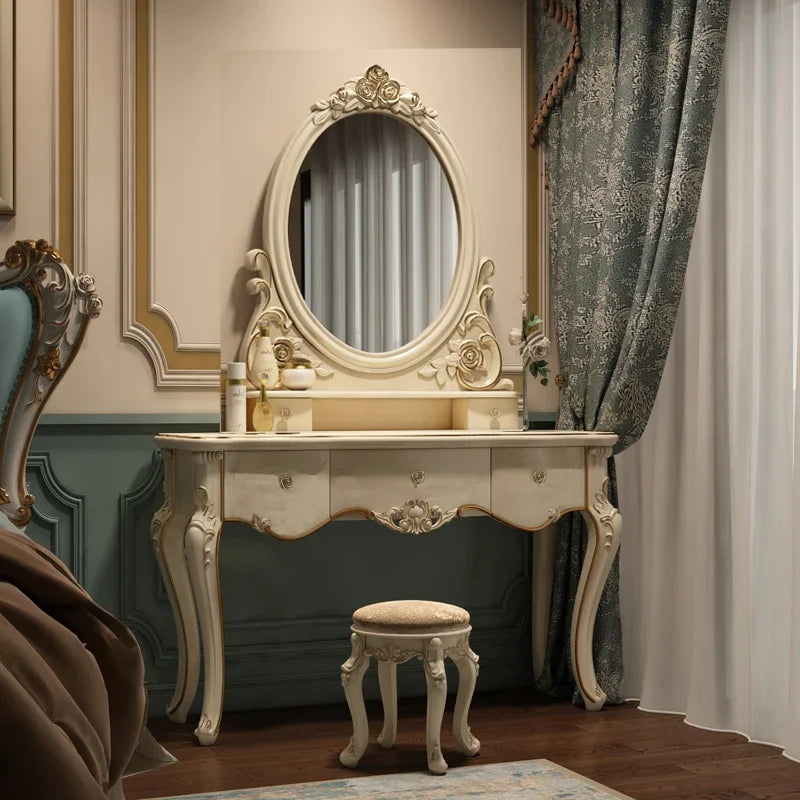 European dresser bedroom makees ins multifunctional princess dressing table storage cabinet integrated small apartment