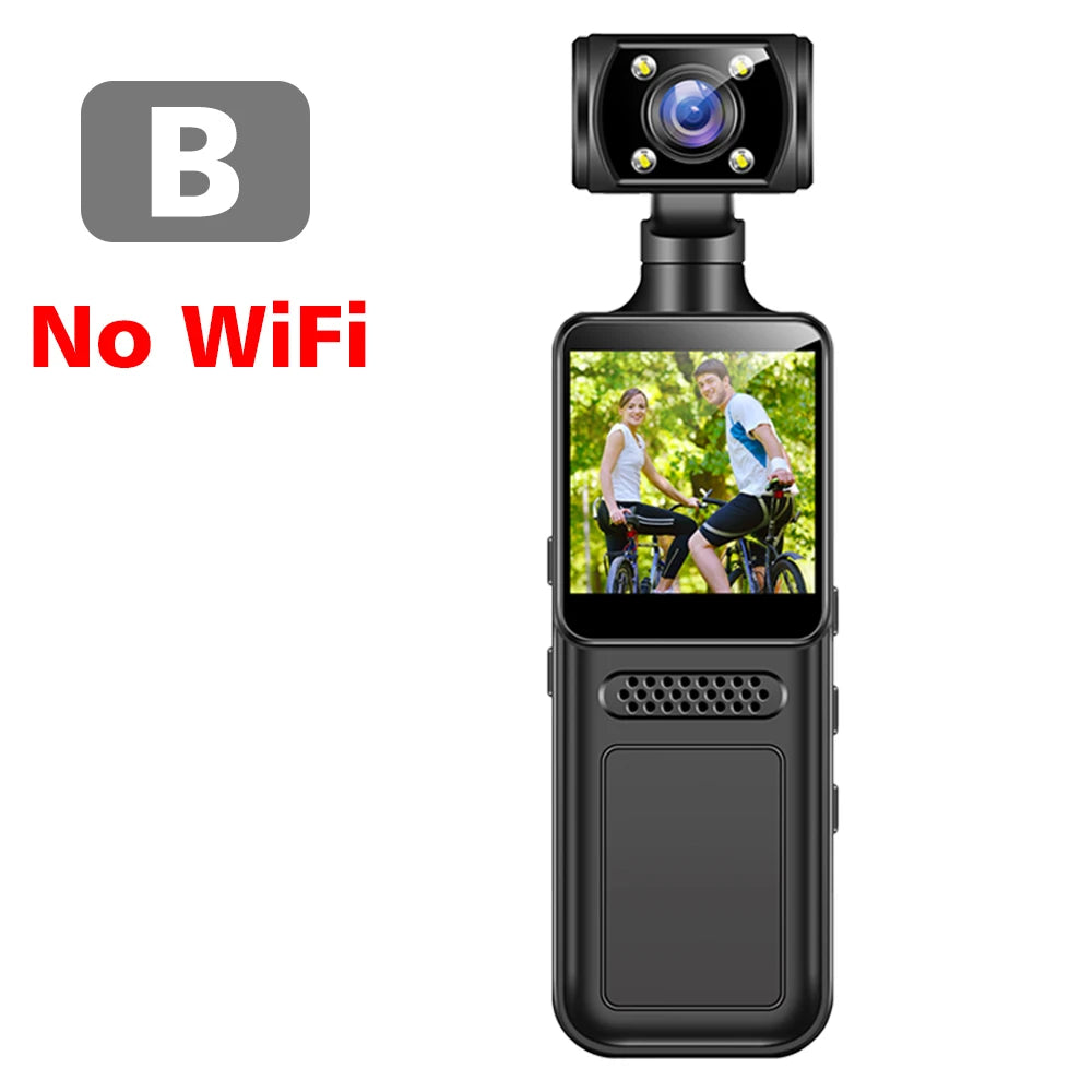 NEW 4K Ultra HD Action Mini Camera 180 Rotatable Vlog Wifi Sports Cam Waterproof Case Helmet Travel Bicycle Driver Recorder