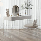 Acrylic Dressers Solid Wood Cabinet Bedroom Simple Design Modern Dressing Tables Makeup Stool With Mirror Minimalist Furniture