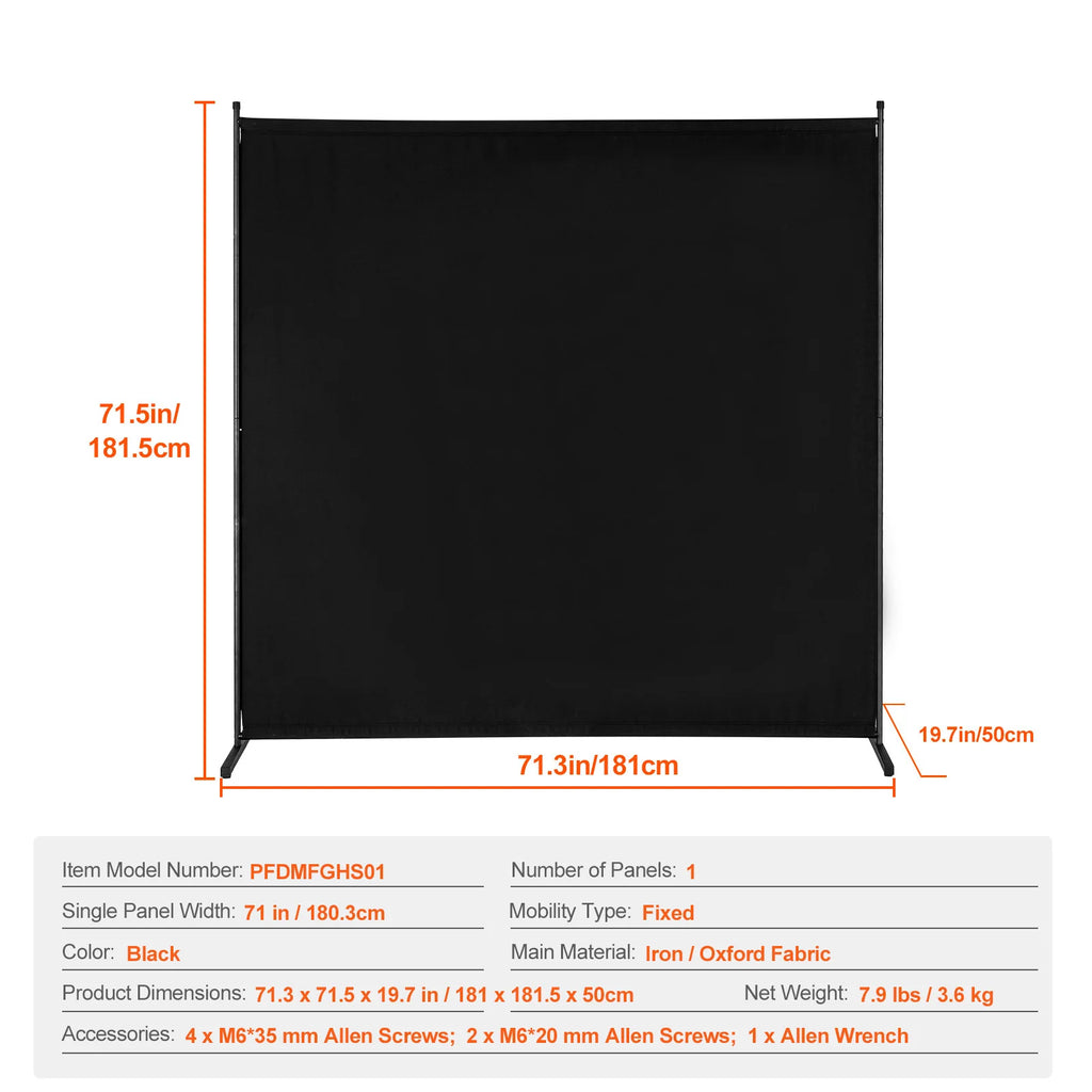 SucceBuy 1/3/4/6Panels PET Polyester Soundproof Screen Folding Privacy Portable PartitionDivider for RoomSeparation Freestanding
