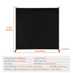SucceBuy 1/3/4/6Panels PET Polyester Soundproof Screen Folding Privacy Portable PartitionDivider for RoomSeparation Freestanding