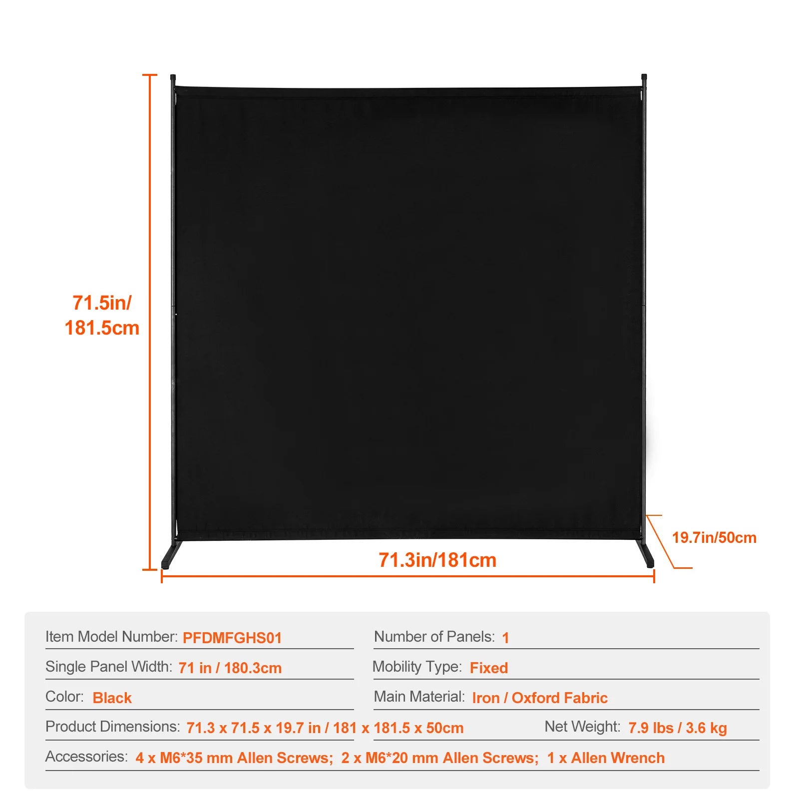 SucceBuy 1/3/4/6Panels PET Polyester Soundproof Screen Folding Privacy Portable PartitionDivider for RoomSeparation Freestanding