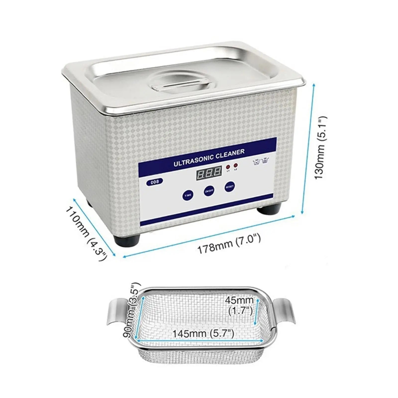 Ultrasonic Cleaner Ultrasound Glasses Jewelry Cleaner 40KHZ High Frequency Ultrasonic Washing Bath for Glasses Jewelry Cleaning