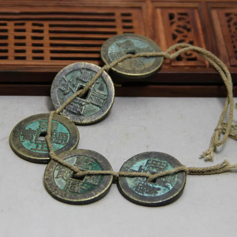 Chinese Ancient Coins Bronze Coins Pure Copper Five Emperors' Money