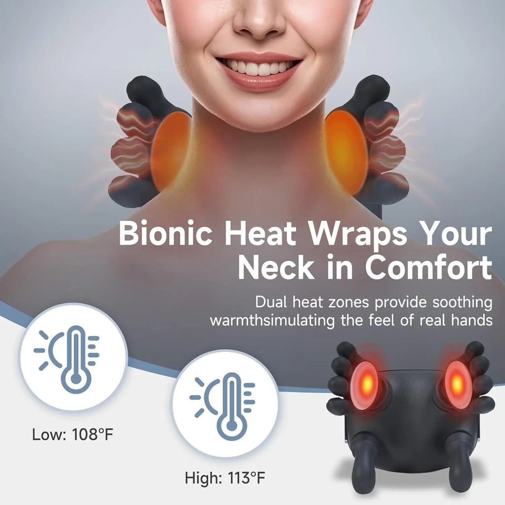Multifunctional Cervical Massager for Shoulders, Neck, Waist, and Back – Suitable for the Whole Body, Electric Heating and Knead
