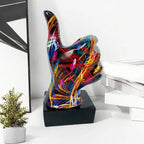 Graffiti Hand Gesture Ornament Art And Crafts Resin Gesture Statue Desktop Ring A Living Room Home Decoration