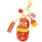 LOZ Panda Big Head Shoes Keychain Model Assembly Toy Home Creative Ornament Building Blocks Set Boys and Girls Birthday Gift