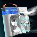 Portable Humidifier Fan 3 in 1 Air Conditioners USB Electric Fan LED N