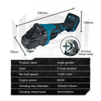 Kamolee M10 100MM 18500RPM Brushless Cordless Angle Grinder 3 Speed Cutting Power Tools Apply to 18V 21V Battery