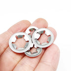 350pcs/box Mix M2.5-M10 External Circlip Self-Lock Retaining Clip Shaft Bearing Snap Ring Kit Set Black 65mn 304 Stainless Steel
