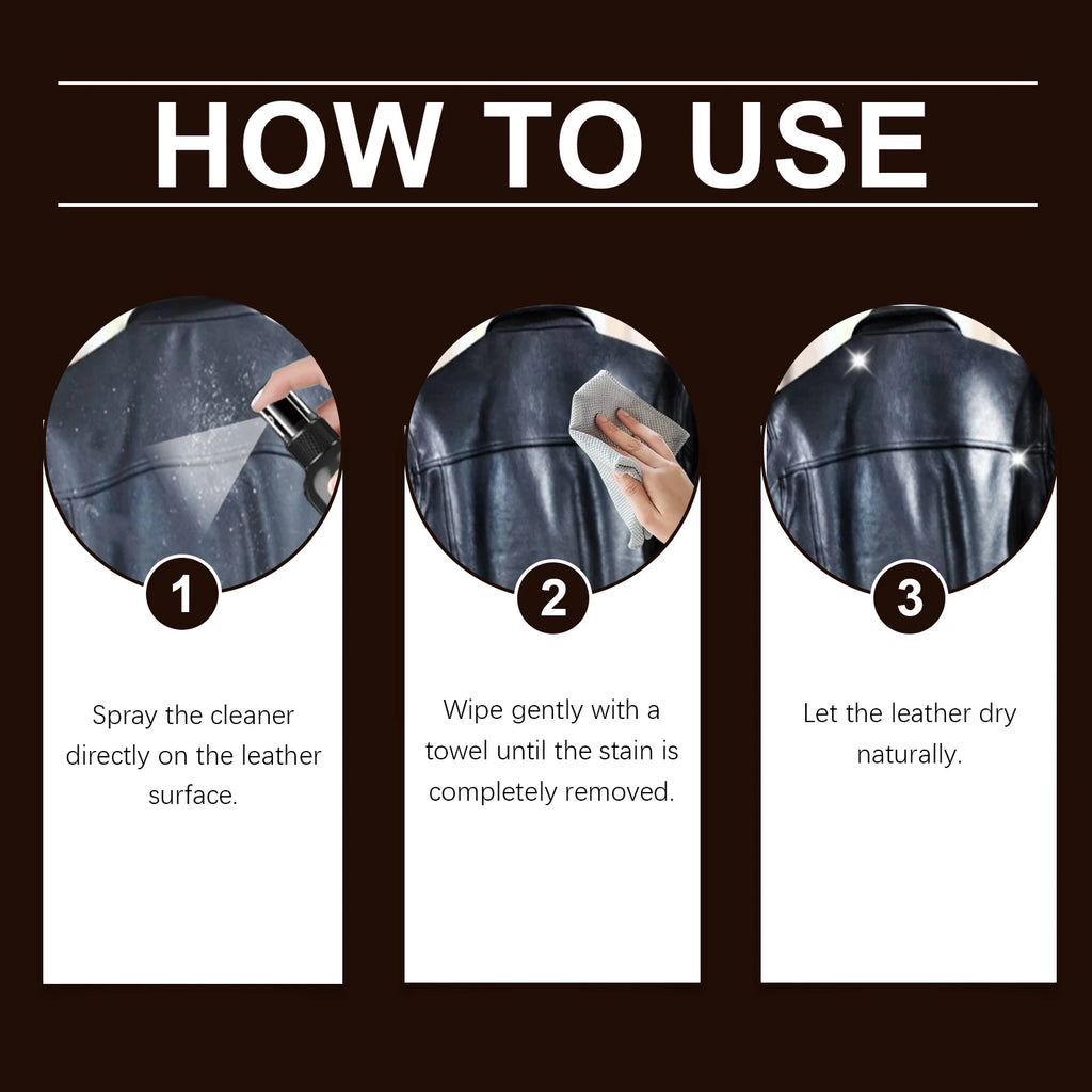 100/200ml Leather Jacket Cleaner & Conditioner - Professional Grade for Jackets, Sofas & Bags - Stain Remover, Restores Color