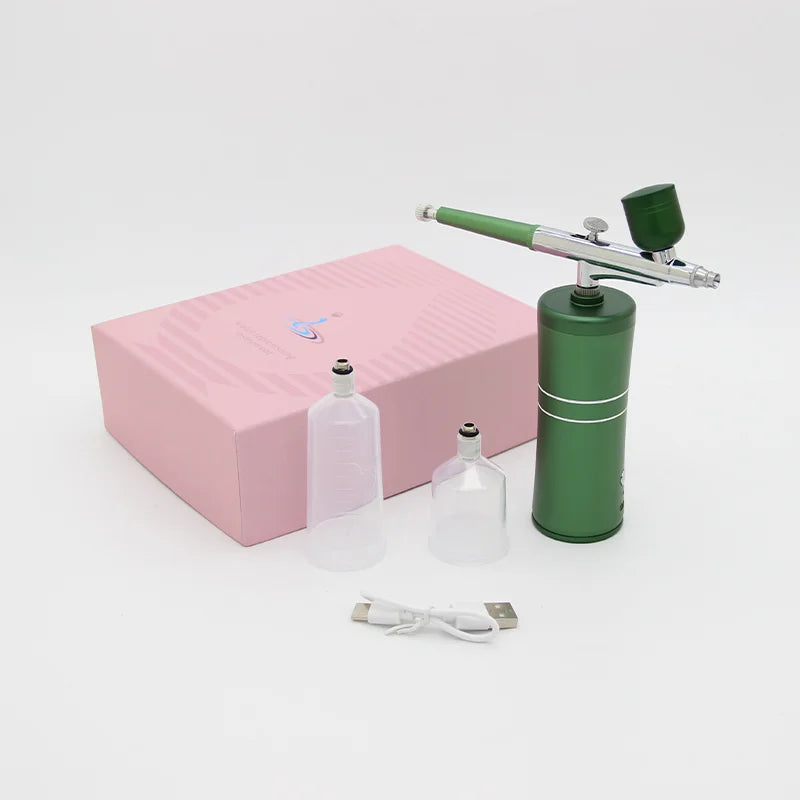 Rechargeable Portable Airbrush Paint Spray Gun Airbrush For Nail Art Cake Pastry Painting Barber Makeup Facial Beauty Skin Care