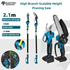 Electric Garden Pruner Chainsaw Telescoping Pole 3 IN 1 Pruner High Branch Saw Garden Tree Pruning Tool For Makita 18V Battery