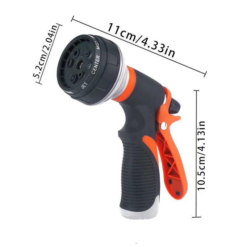 7.5-30M Expandable Magic Hose With 8 Patterns, High-Pressure Adjustable Water Gun, Garden Watering And Cleaning Tool